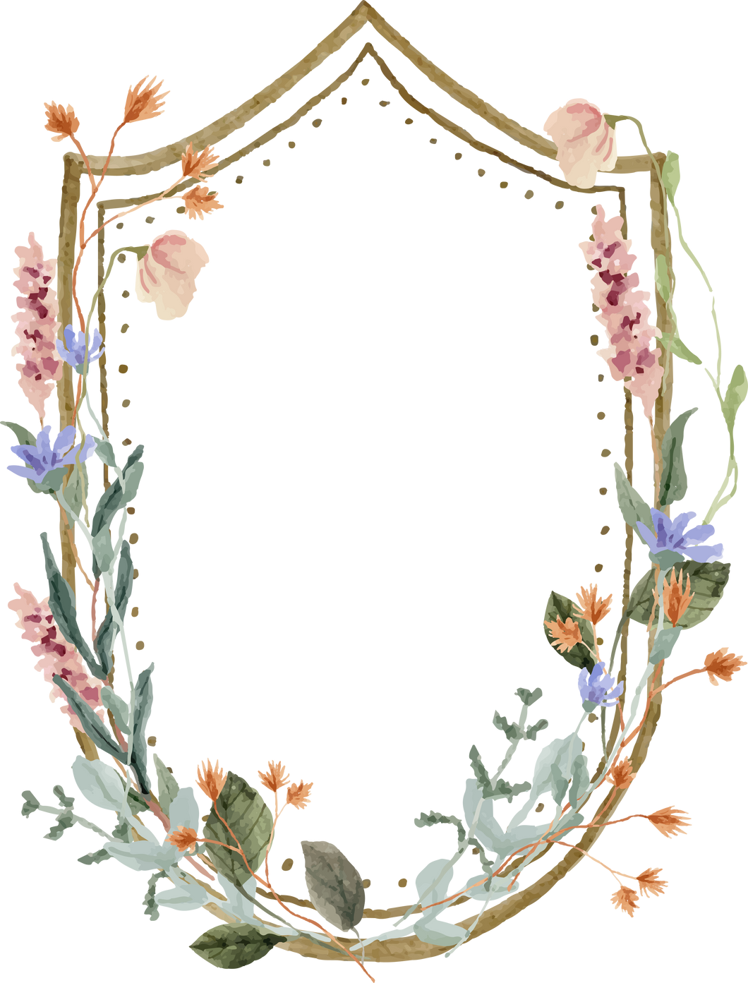 vintage floral frame