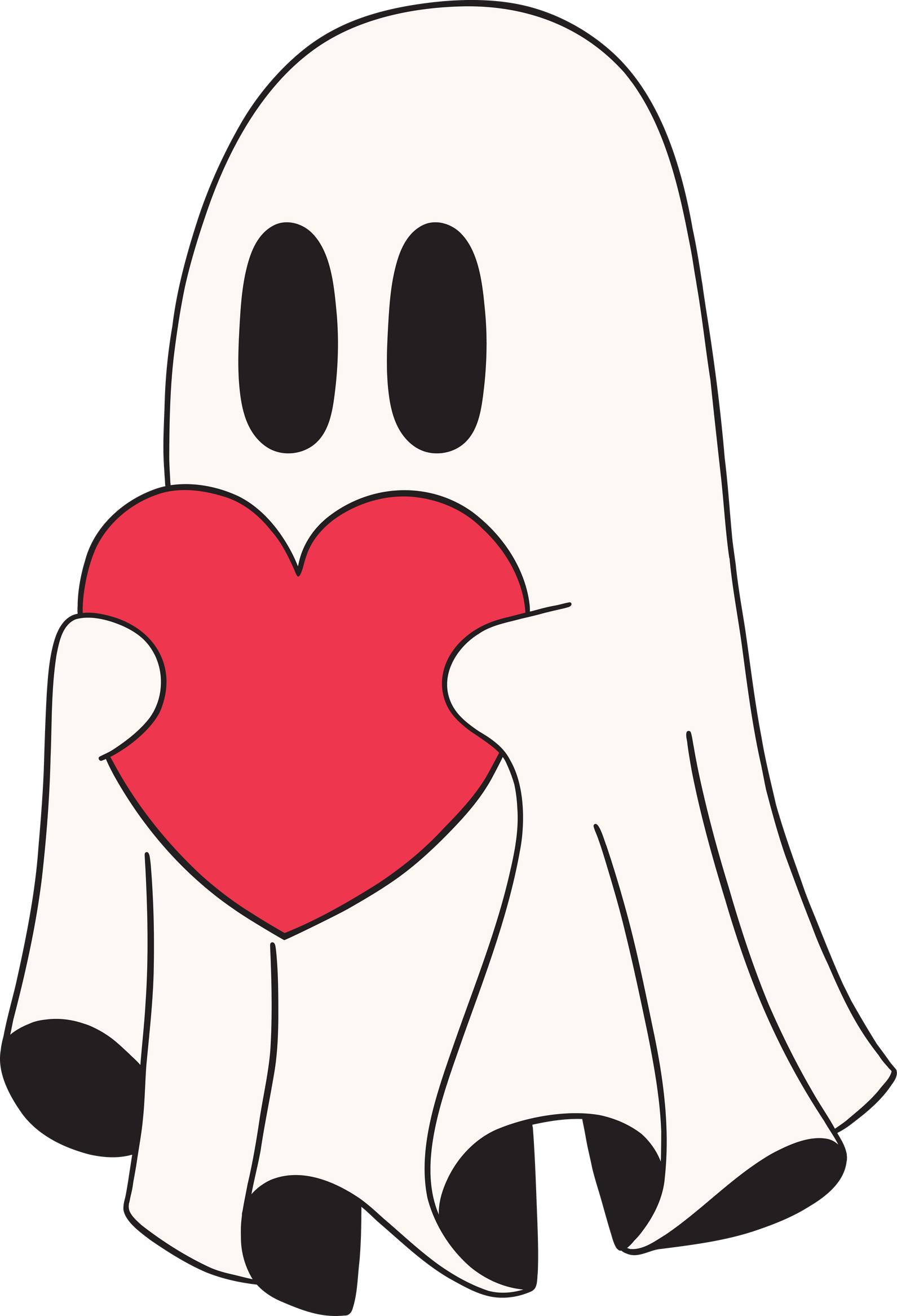 Cute ghost valentine